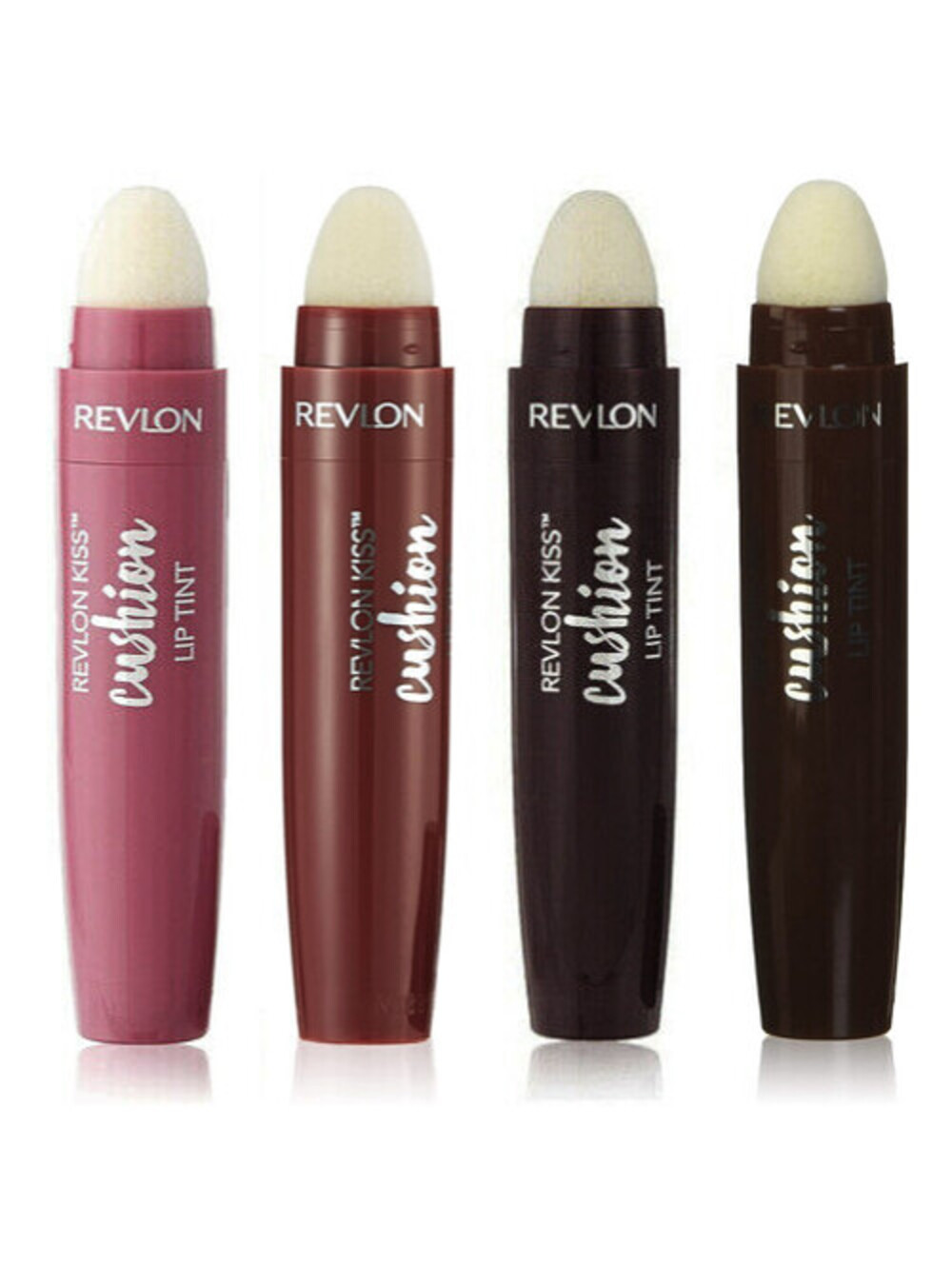 4-Pack NEW Revlon Kiss Cushion Lip Tint Lipstick - No Repeats! (Sealed Lot of 4)